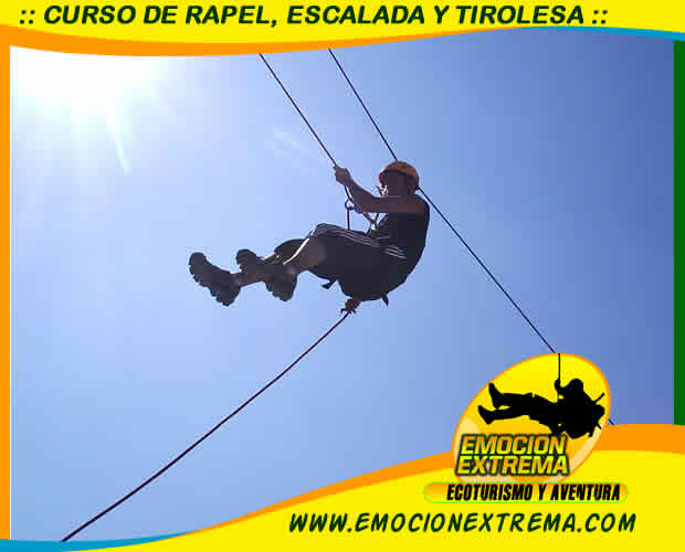 DIVERTIDO CURSO DE RAPEL, ESCALADA EN ROCA Y TIROLESA. DISEÑADO PARA PRINCIPIANTES, SIN EXPERIENCIA, ES FACIL DIVERTIDO Y SEGURO ¡AVENTURA PARA TODOS! EN MONTERREY NUEVO LEON MEXICO AVENTURATE CON EMOCIONEXTREMA.COM