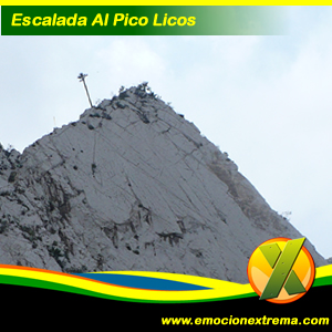 EL PICO LICOS EN LA HUASTECA SE ESACALA POR LA ROCA DE LA ARISTA HASTA SU CUMBRE A 180 MTS DE ALTURA. BAJARAS 3 RAPELES 10 MTS, 60 MTS. Y 30 MTS. ATREVETE A VIVIR LA AVENTURA CON WWW.EMOCIONEXTREMA.COM