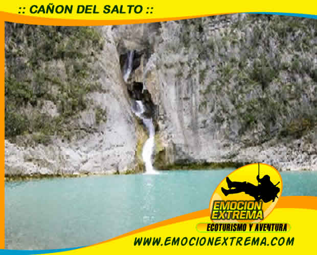 EL CAÑON DEL SALTO ES UNA GRAN CASCADA SECA DE 80 MTS. EN FORMA DE UN ENORME HOYO NATURAL CREADO POR LA EROSIÓN DEL AGUA Y EL VIENTO. DESCENDEREMOS LA CASCADA CON 2 RAPELES UNO EN CAIDA LIBRE . ¡ATREVETE! EN TEMPORADA DE LLUVIAS FUERTES EL CAÑON NOS SORPRENDE CON LA GRAN CASCADA.WWW. EMOCIONEXTREMA.COM